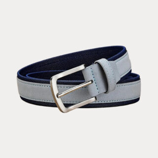Ceinture daim homme à bande centrale