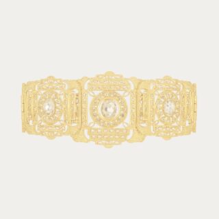 Ceinture robe de mariage marocaine sur fond uni