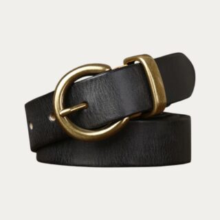 Ceinture cuir vintage femme boucle vieillie