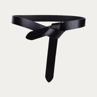 Ceinture robe pull à nouer en cuir